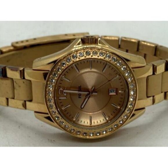 Fossil ES2889 Women's Watch Rose Gold Stainless Steel Date 30mm Case Analog D978 - Picture 6 of 9